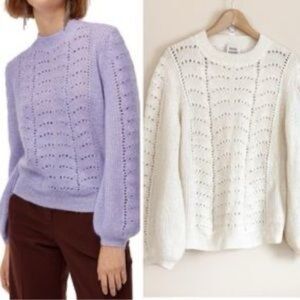 Aritzia Little Moon gardenia wool mohair sweater